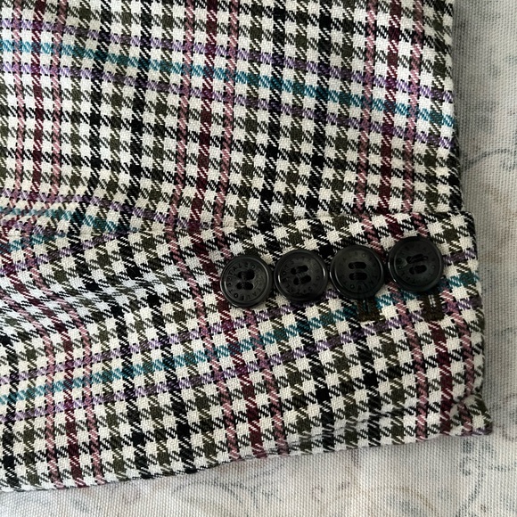 Talbots Women's Black and White Houndstooth‎ Blazer - Picture 7 of 10